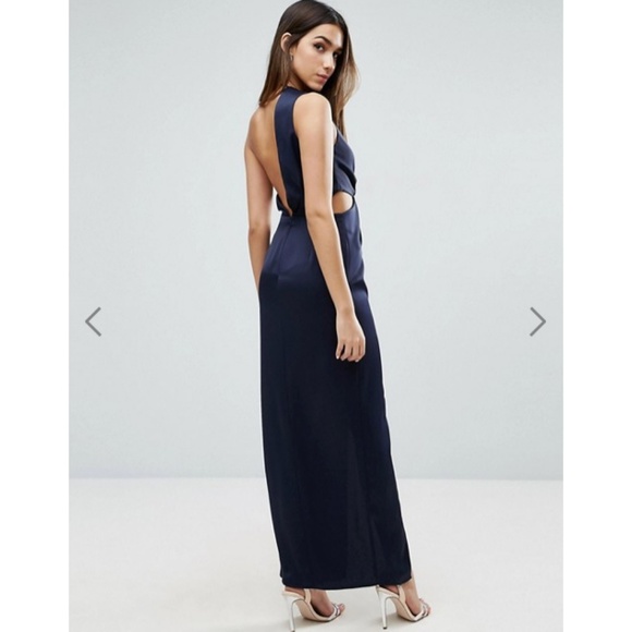 ISO - ASOS Cami Strap Fold Front Wrap Maxi Dress - Picture 3 of 5